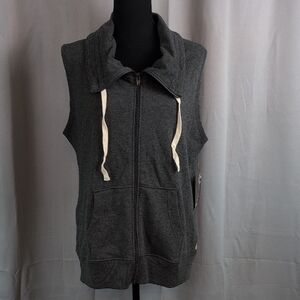 Women's‎ Dark Gray Zip-Up Vest